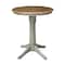International Concepts Round 30 in Rd Ped Gathering Ht Table, 2 X-Back Counter Ht Stools, Hickory/Stone, 30 in W, 30 in L K41-30RT-27B-S6132-2 - alternate 4